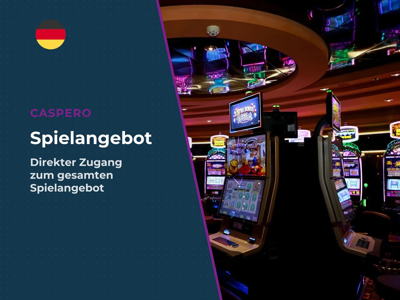 Spiele und Live Casino im Caspero