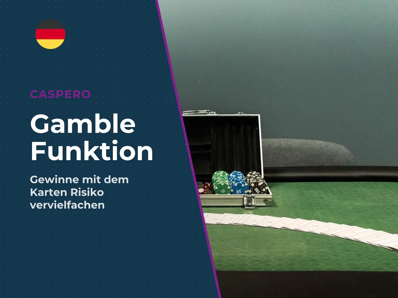 Die Gamble-Funktion Rundengewinn im Karten-Risiko. Ein