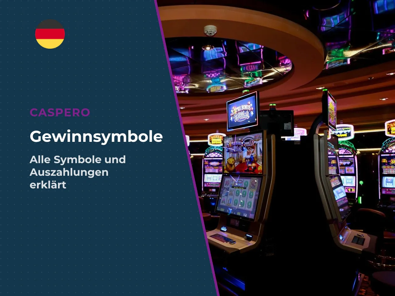 Gewinnsymbole und Auszahlungstabelle. Die Symbole bei