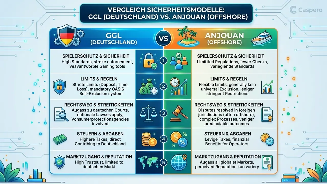 Unterschiede GGL Lizenz und Anjouan Lizenz