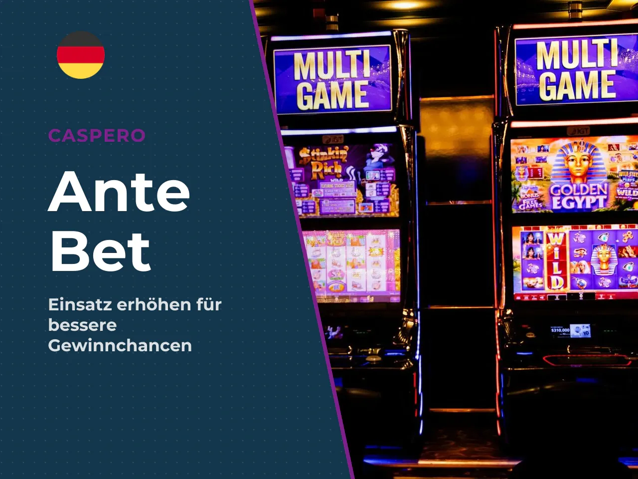 Die Ante-Bet-Funktion Einsatz erhöhen für doppelte