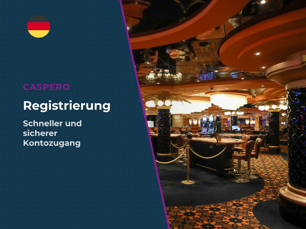 Caspero Anmeldung für neue Spieler. Die