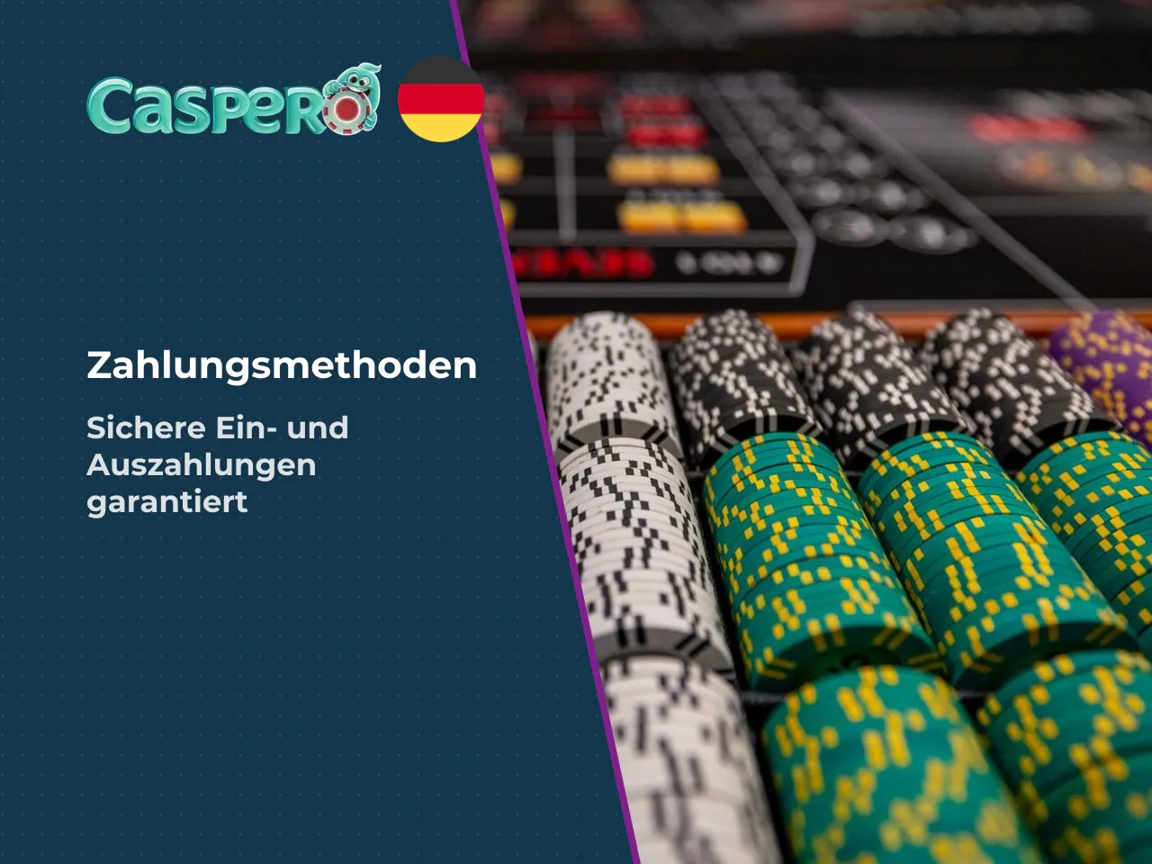 Caspero Auszahlungen, Einzahlungsmethoden und Limits. Kurz